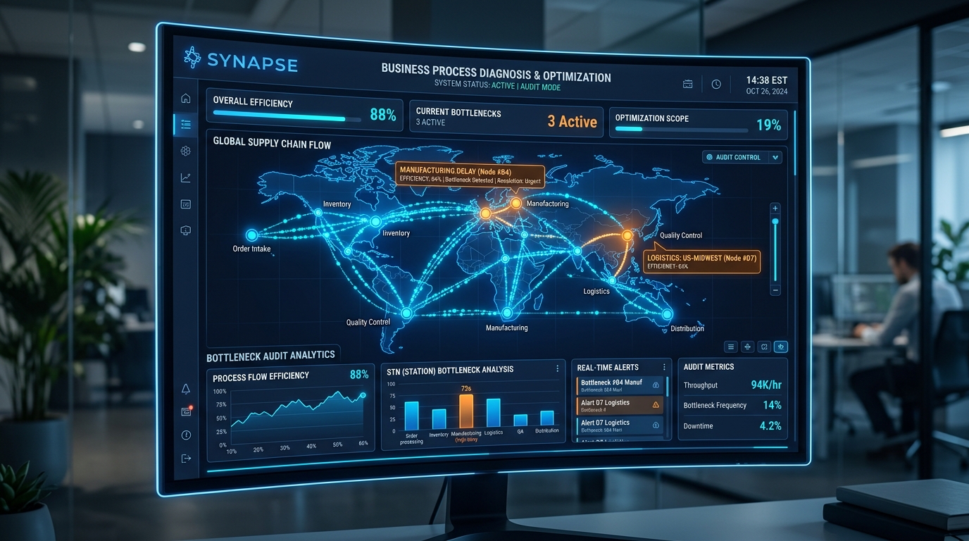 Dashboard de diagnóstico y optimización de procesos de Solvencore